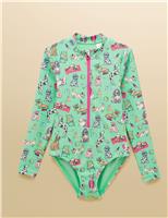 Dog Print Long Sleeve Swimsuit (1-10 Yrs)