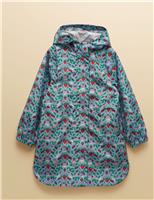 Joules Strawberry Packable Hooded Raincoat (2-10 Yrs) Blue Mix