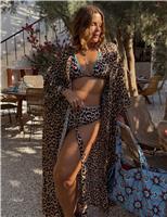 Never Fully Dressed Animal Print Kaftan Brown Mix