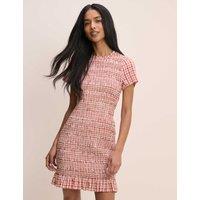 Nobody's Child Pure Cotton Checked Mini Shirred Dress Pink Mix