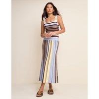 Nobody's Child Striped Knitted Square Neck Midi Bodycon Dress Multi