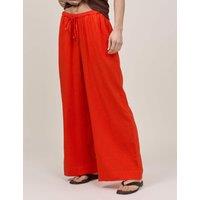 Nobody's Child Linen Rich Straight Leg Trousers Orange