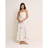 Nobody's Child Pure Cotton Floral Bandeau Top White