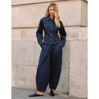 Albaray Balloon Leg Ankle Grazer Jeans Indigo