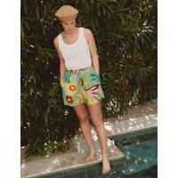 Albaray Tropical Print High Waisted Shorts Green