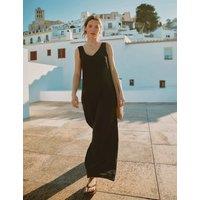 Albaray Pure Cotton Cheesecloth Sleeveless Jumpsuit Black