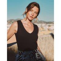 Albaray Cotton Rich Ribbed V-Neck Vest Chocolate