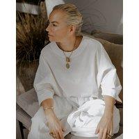 Albaray Pure Cotton Round Neck Blouse White