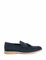 Dune London Suede Slip On Loafers Navy
