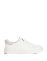 Dune London Lace Up Trainers Cream