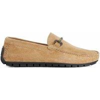 Dune London Suede Slip On Loafers Taupe