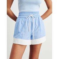 Jag Striped Drawstring Shorts with Lyocell Blue