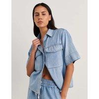 Jag Cotton Rich Denim Shirt Light Blue