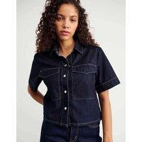 Jag Cotton Rich Denim Shirt Dark Blue Denim