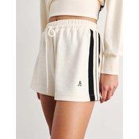 Jag Cotton Blend Side Stripe Drawstring Shorts Cream