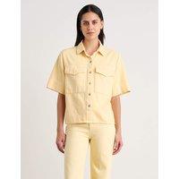 Jag Cotton Rich Denim Shirt Yellow