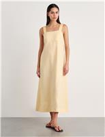 Pure Linen Maxi Smock Dress