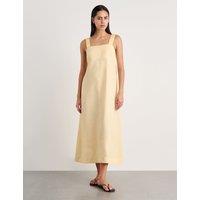 Jag Pure Linen Maxi Smock Dress Yellow