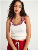 Scoop Neck Knitted Vest