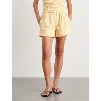 Jag Denim High Waisted Drawstring Shorts Yellow