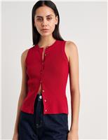 Button Through Knitted Vest