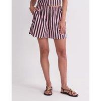 Sportscraft Pure Cotton Striped Shorts Pink