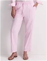 Sportscraft Linen Blend Relaxed Tapered Trousers Blush