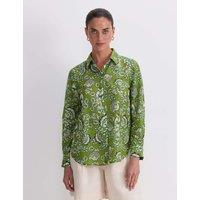 Sportscraft Floral Shirt with Silk Green