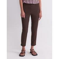 Sportscraft Cotton Rich Slim Fit Cropped Trousers Chocolate
