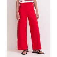 Sportscraft Knitted Side Stripe Joggers Red