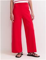 Sportscraft Knitted Side Stripe Joggers Red
