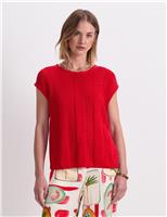 Sportscraft Cotton Blend Knitted Vest Ivory