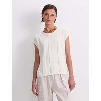Sportscraft Cotton Blend Knitted Vest Ivory