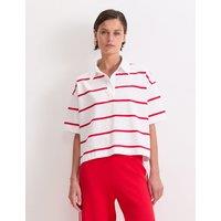 Sportscraft Pure Cotton Striped Rugby T-Shirt White Mix