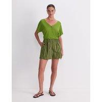 Sportscraft Pure Cotton Striped Shorts Green