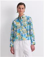 Sportscraft Pure Cotton Printed Shirt Blue