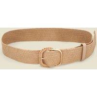 SOSANDAR Raffia Belt Natural