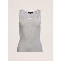 SABA Metallic Scoop Neck Vest Top Silver