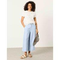 FatFace Pure Cotton Sardine Knitted Top White