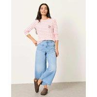 FatFace Wide Leg Cropped Jeans Light Blue