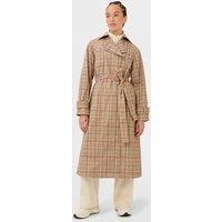 Sweaty Betty Belted Double Breasted Relaxed Trench Coat Beige Mix