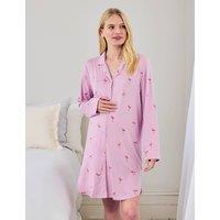 Chelsea Peers Maternity Modal Rich Flamingo Print Nightshirt Lilac