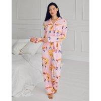 Chelsea Peers Modal Rich Toucan Print Pyjama Set Pink