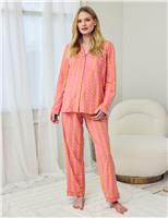 Maternity Cotton Rich Wavy Striped Pyjama Set