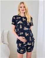 Maternity Printed Shortie Set
