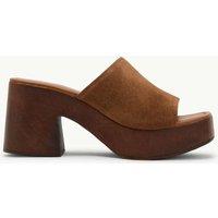 Nobody's Child Suede Platform Peep Toe Sandals Brown