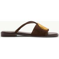 Nobody's Child Suede Disc Flat Sandals Brown