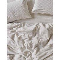 Piglet In Bed Pure Linen Striped Duvet Cover Oatmeal Mix