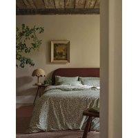 Piglet In Bed Pure Cotton Leaf Print Duvet Cover Green Mix