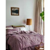 Piglet In Bed Linen Rich Gingham Duvet Cover Purple Mix